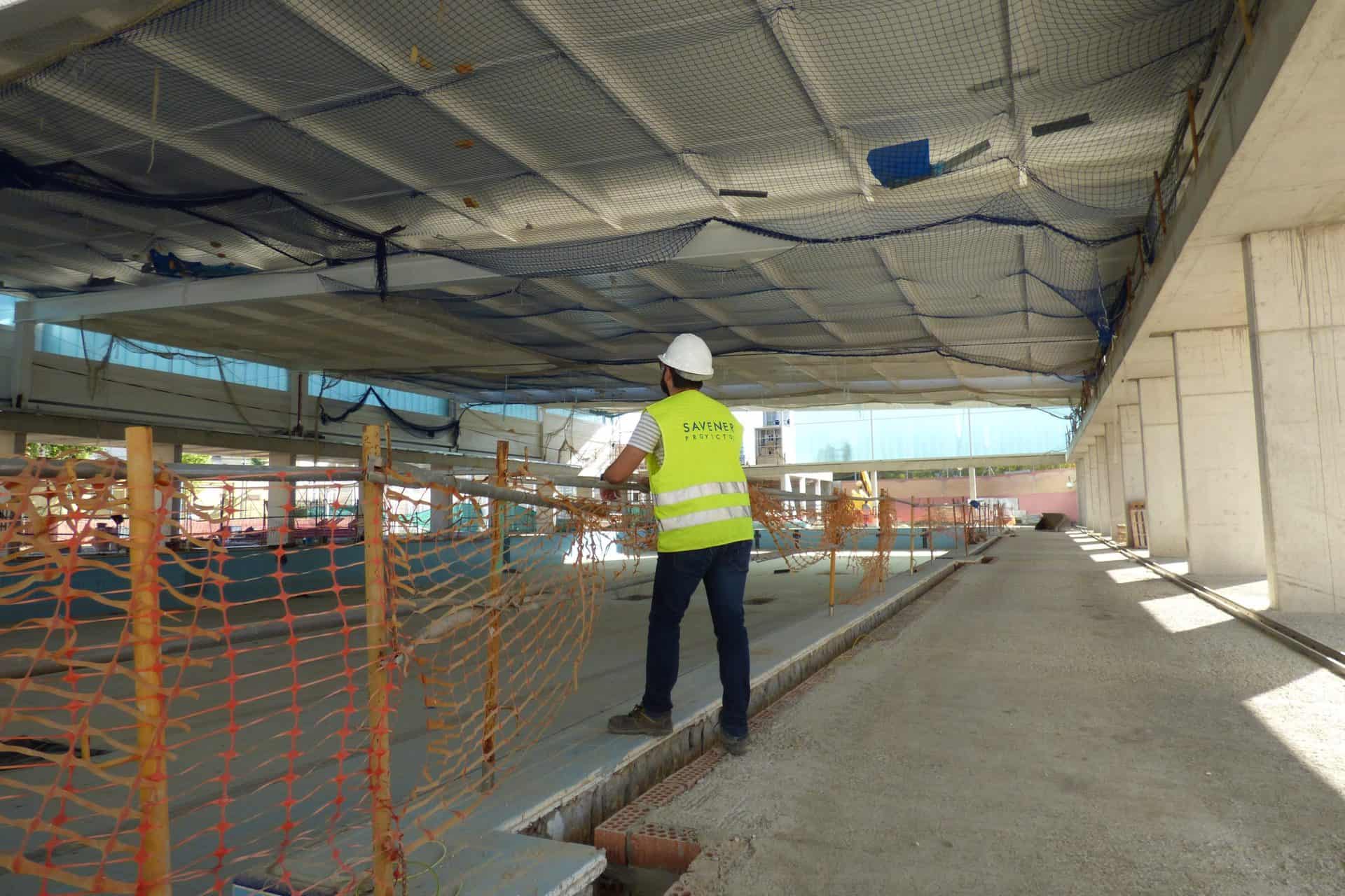 Las obras de la Nueva Piscina Tiro de Línea diseñada por Savener